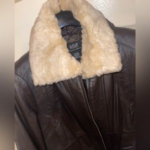 A.N.A lamb skin jacket
